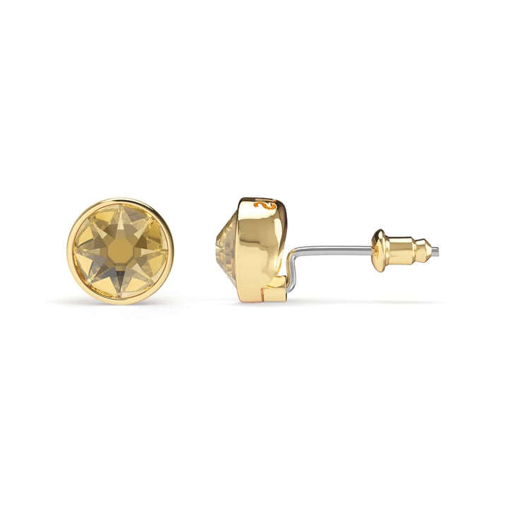 Mix Stud Carrier Earrings Crystal Golden Shadow Crystals Gold Plated