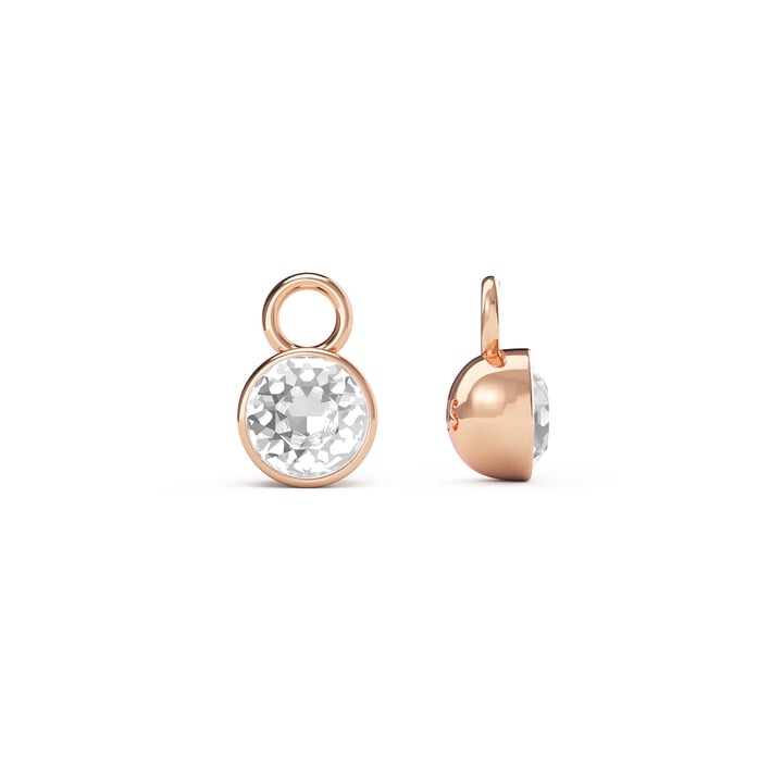 Bella 1 Carat Mix Charms with Clear Swarovski Crystals Rose Gold Plated