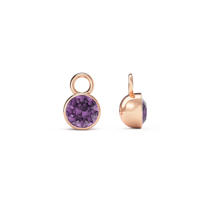 Bella 1 Carat Mix Charms with Iris Swarovski Crystals Rose Gold Plated