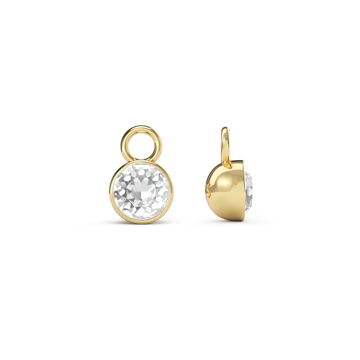 Bella 1 Carat Mix Charms with Clear Swarovski Crystals Gold Plated