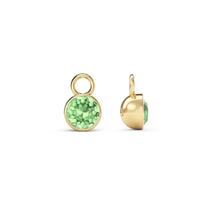 Bella 1 Carat Mix Charms with Peridot Swarovski Crystals Gold Plated