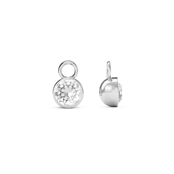 Bella 1 Carat Mix Charms with Clear Swarovski Crystals Rhodium Plated