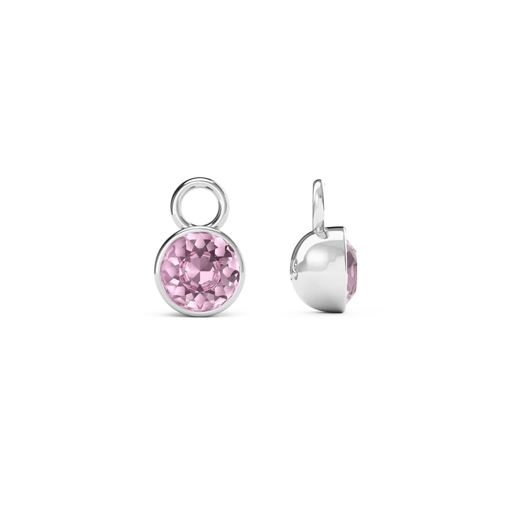 Bella 1 Carat Mix Charms with Light Amethyst Swarovski Crystals Rhodium Plated