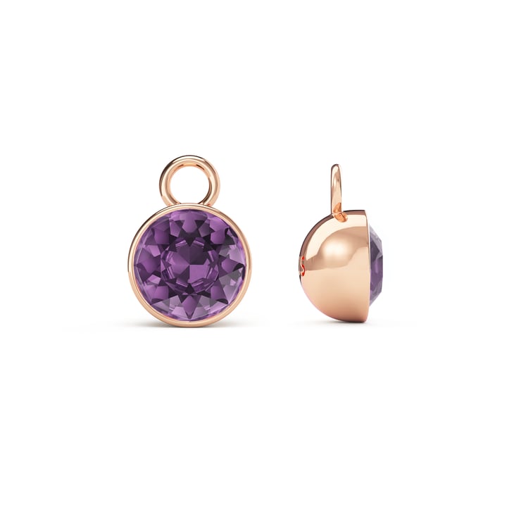 Bella 2 Carat Mix Charms with Iris Swarovski Crystals Rose Gold Plated
