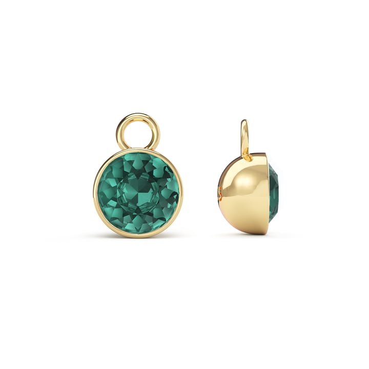 Bella 2 Carat Mix Charms with Blue Zircon Swarovski Crystals Gold Plated