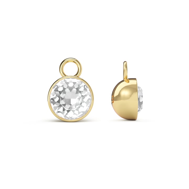 Bella 2 Carat Mix Charms with Clear Swarovski Crystals Gold Plated