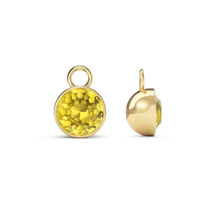 Bella 2 Carat Mix Charms with Light Topaz Swarovski Crystals Gold Plated