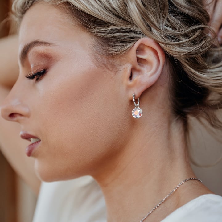 Bella 2 Carat Mix Charms with Crystal Aurore Boreale Swarovski Crystals Rhodium Plated