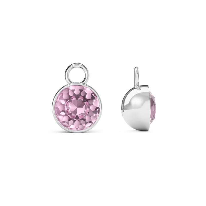 Bella 2 Carat Mix Charms with Light Amethyst Swarovski Crystals Rhodium Plated
