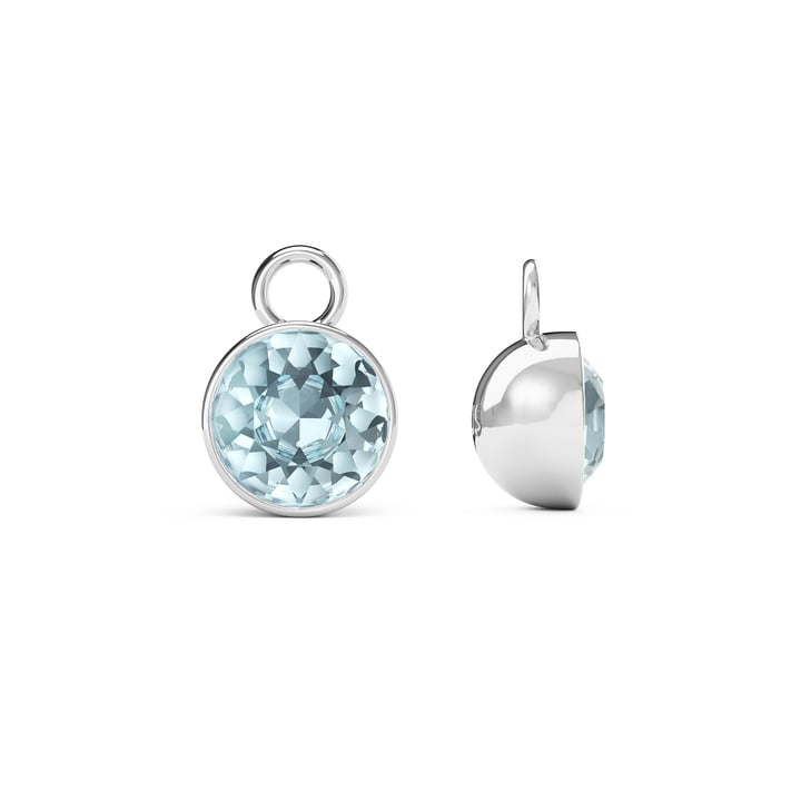 Bella 2 Carat Mix Charms with Light Azore Swarovski Crystals Rhodium Plated