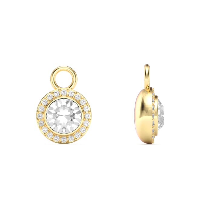 Angelic Circle Mix Charms Clear Crystals Gold Plated