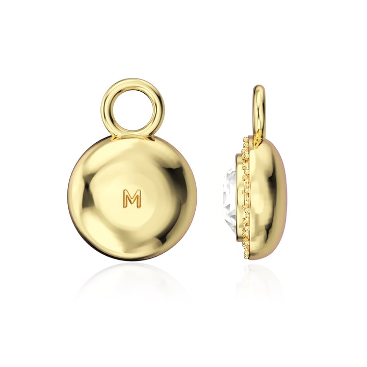 Angelic Circle Mix Charms Clear Crystals Gold Plated