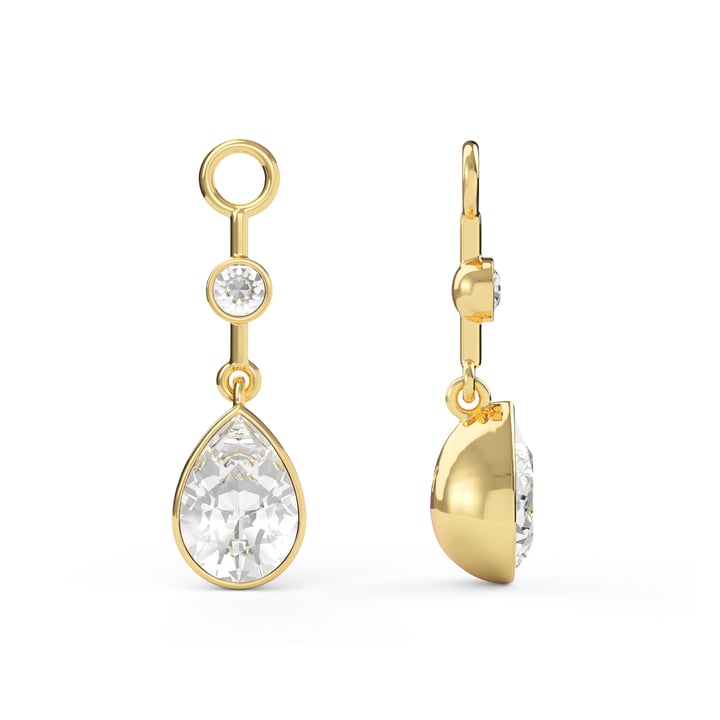 Helena Drop Mix Charms Clear Gold Plated