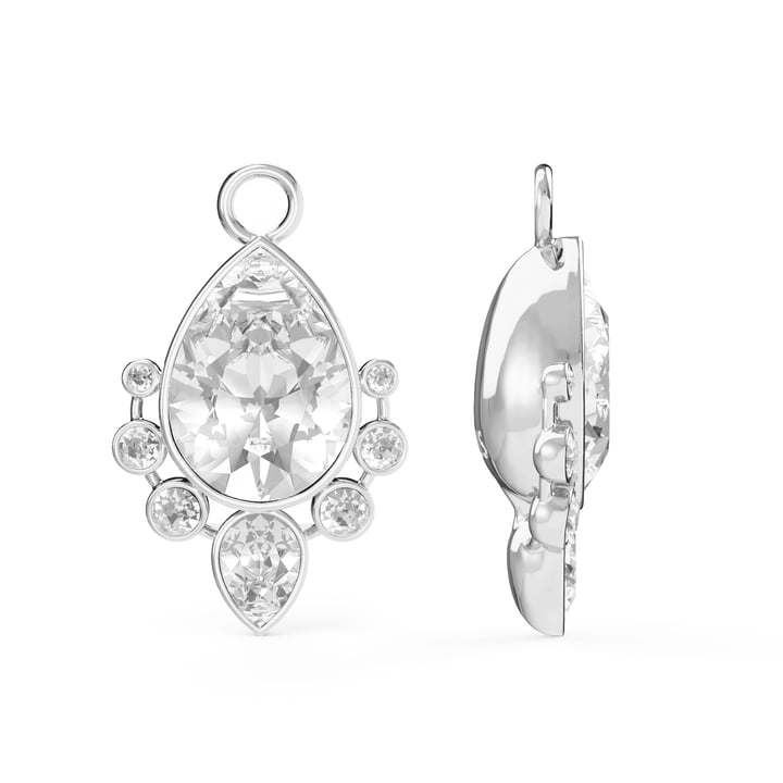 Valentina Drop Mix Charms Clear Rhodium Plated