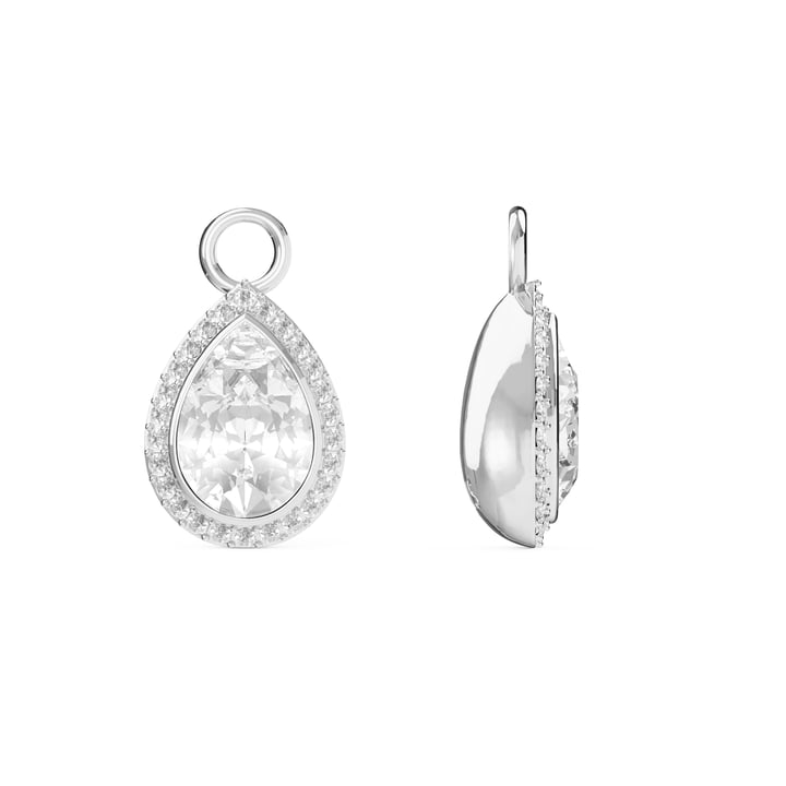 Angelic Teardrop Drop Mix Charms Clear Rhodium Plated