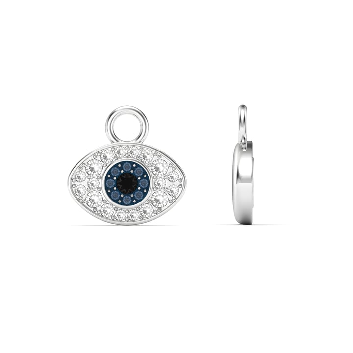 Evil Eye Mix Charms Blue Crystals Rhodium Plated
