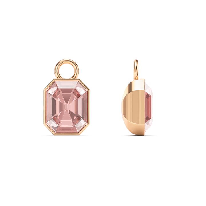Octagon Mix Charms Vintage Rose Crystal Rose Gold Plated