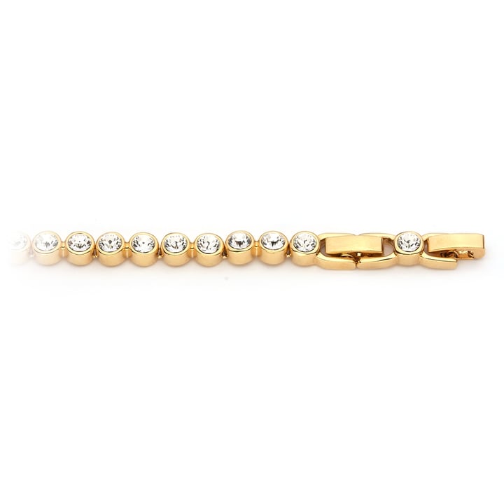Tennis Bracelet with Swarovski Crystal Gold Plated