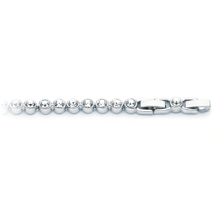 Tennis Bracelet with Swarovski Crystal Rhodium Plated