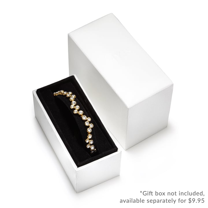Fidelity Bracelet with Golden Silk Swarovski Crystals Gold Plated