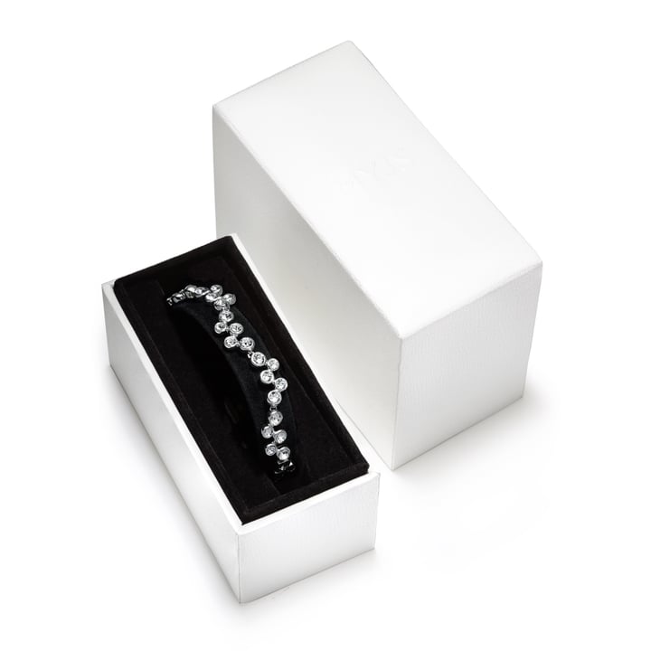 Fidelity Bracelet with Clear Swarovski Crystals Rhodium Plated