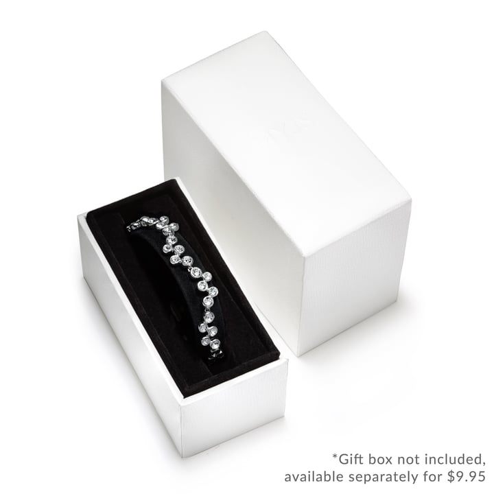 Fidelity Bracelet with Clear Swarovski Crystals Rhodium Plated