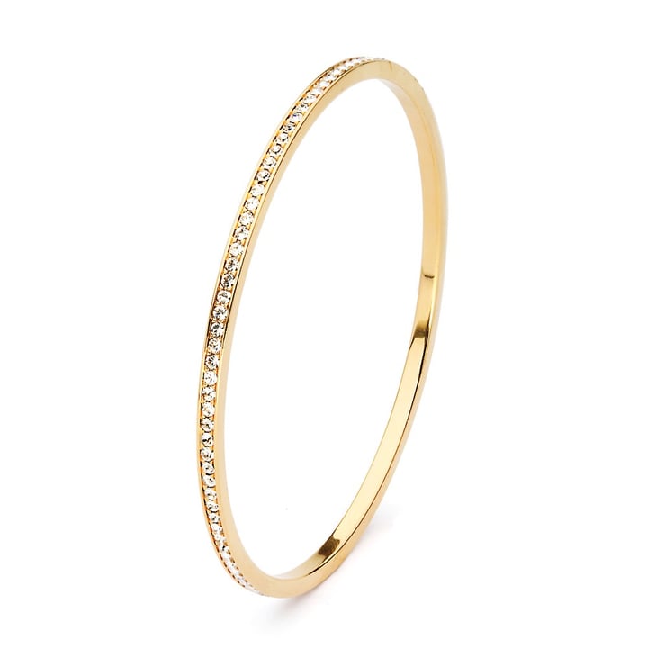 MYJS Trinity Magic Bangle with Clear Crystals Gold Plated