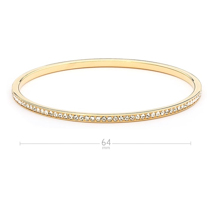 MYJS Trinity Magic Bangle with Clear Crystals Gold Plated