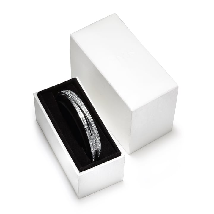 Trinity Interlocking Eternity Bangles Rhodium Plated