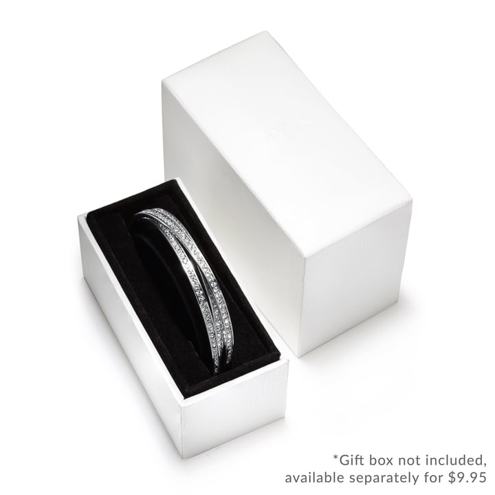 Trinity Interlocking Eternity Bangles Rhodium Plated