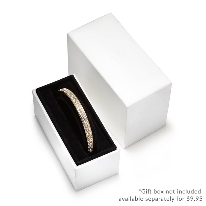 Show Stopper Crystal Stone Pave Bangle Gold Plated