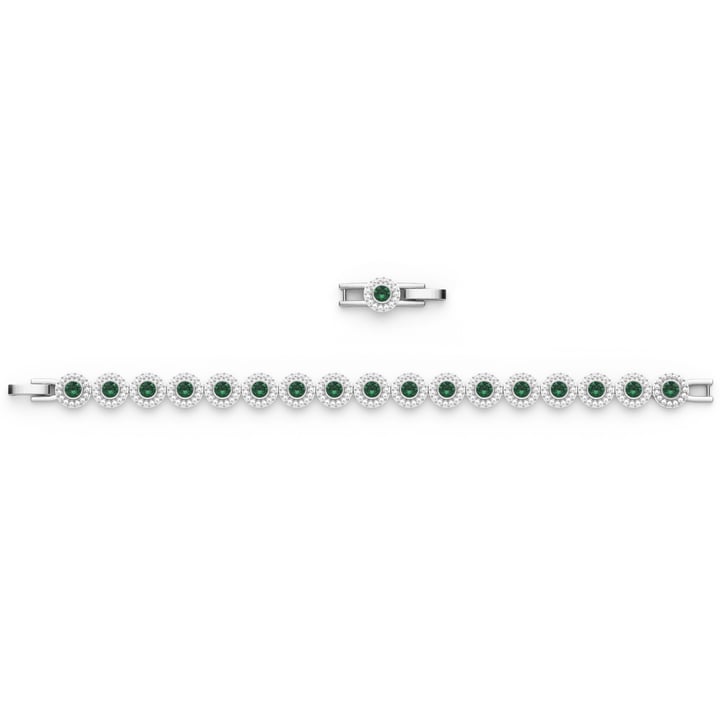 Angelic Tennis Bracelet Emerald Crystal Rhodium Plated