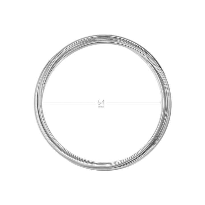 Trinity Interlocking Bangles Bridal Rhodium Plated