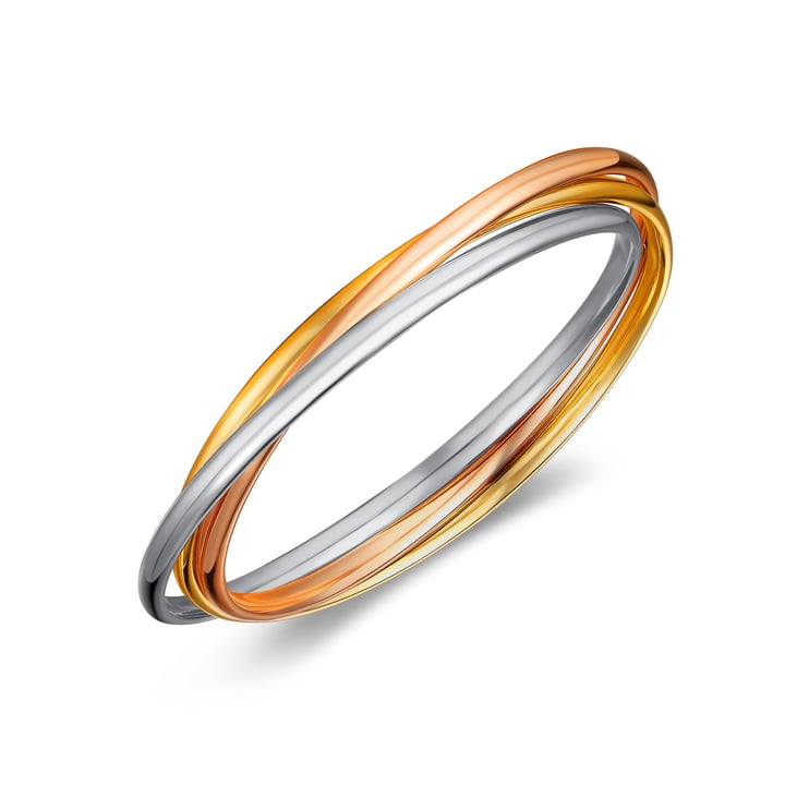 Trinity Interlocking Bangles Bridal Tri Gold Plated