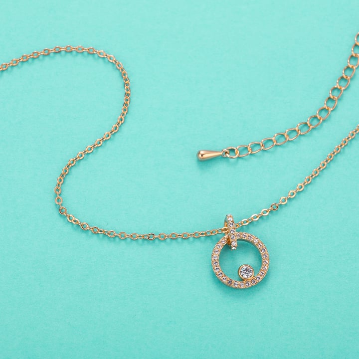 Halo Creativity Circle necklace with Swarovski Crystals RP MYJS Pendant Bridal