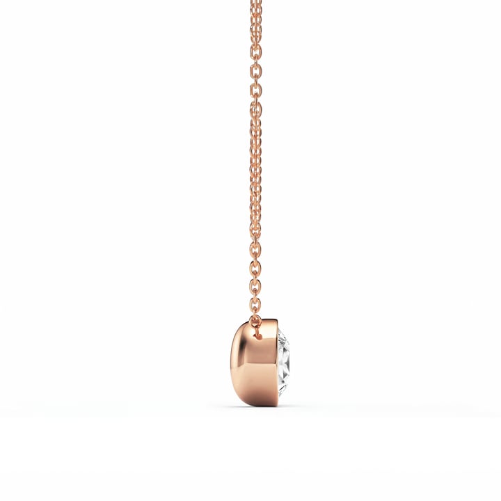 Bella 4 Carat Necklace Clear Crystal Rose Gold Plated