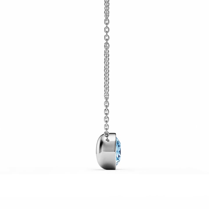 Bella 4 Carat Necklace Light Sapphire Crystal Rhodium Plated