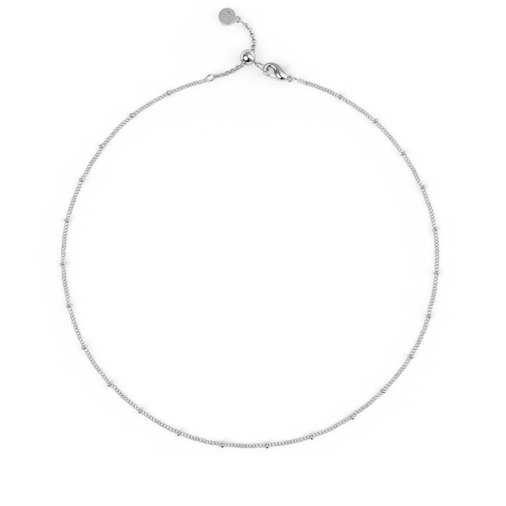 Droplet Carrier Necklace Rhodium Plated