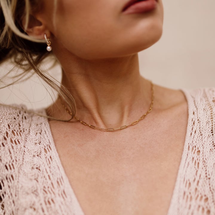 Cable Carrier Necklace Gold Plated