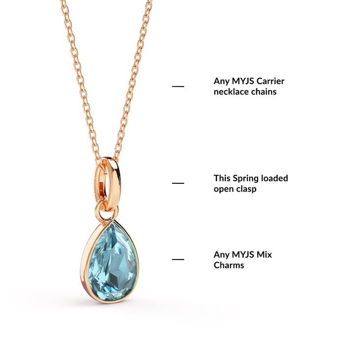 Minimal Mix Carrier Pendant Clasp Rose Gold Plated