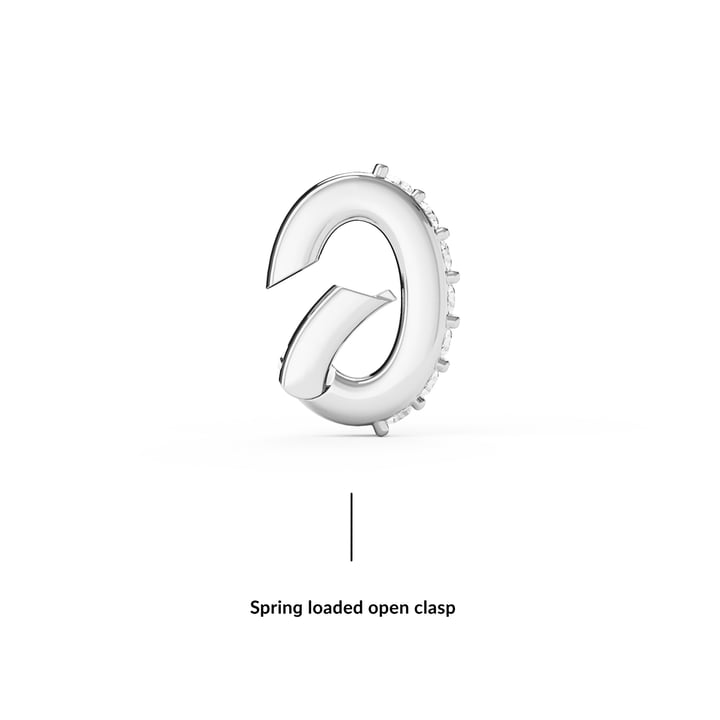 Eternity Mix Carrier Pendant Clasp Clear Rhodium Plated