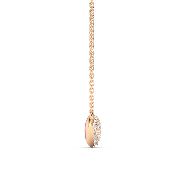 Alana Heart Necklace Clear Crystals Rose Gold Plated