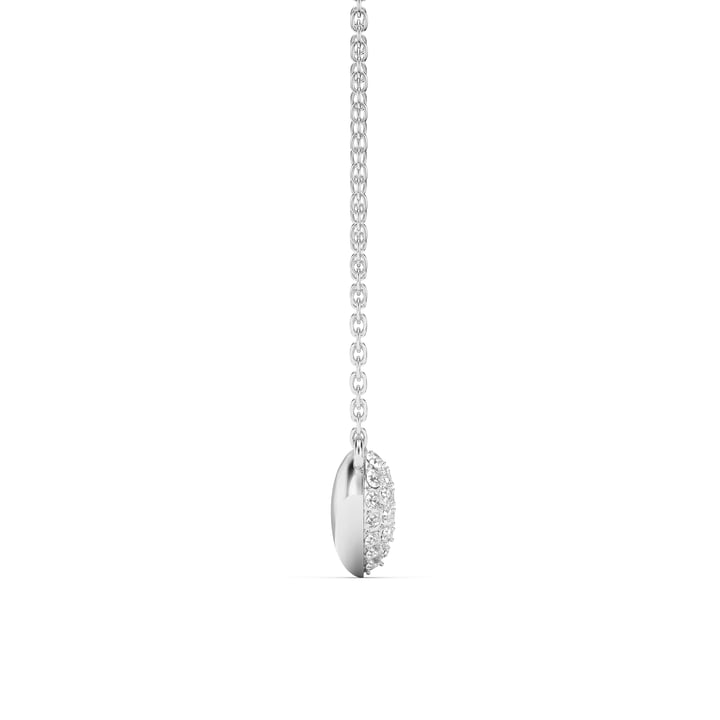 Alana Heart Necklace Clear Crystals Rhodium Plated