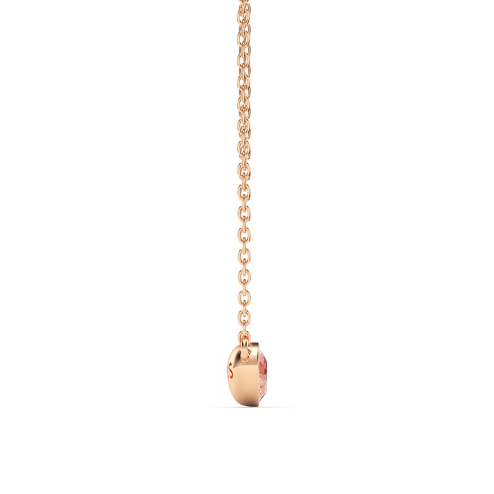 Petite Heart Solitaire Necklace Vintage Rose Crystal Rose Gold Plated