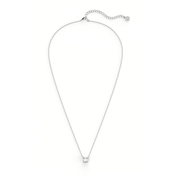 1.0 Carat DE VS+ IGI Certified Lab Grown Diamond Solitaire Pendant Sterling Silver Clear Rhodium Plated