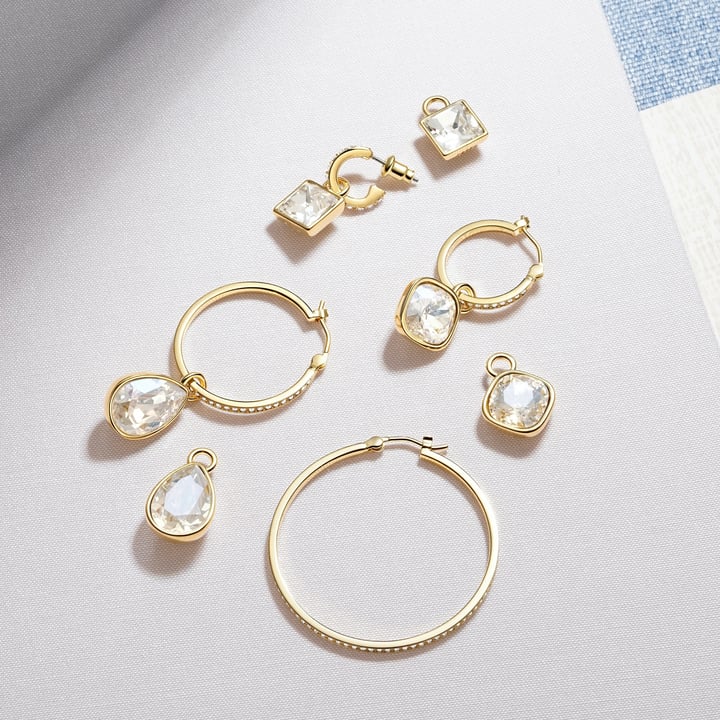 Bella 1 Carat Mix Charms with Clear Swarovski Crystals Gold Plated