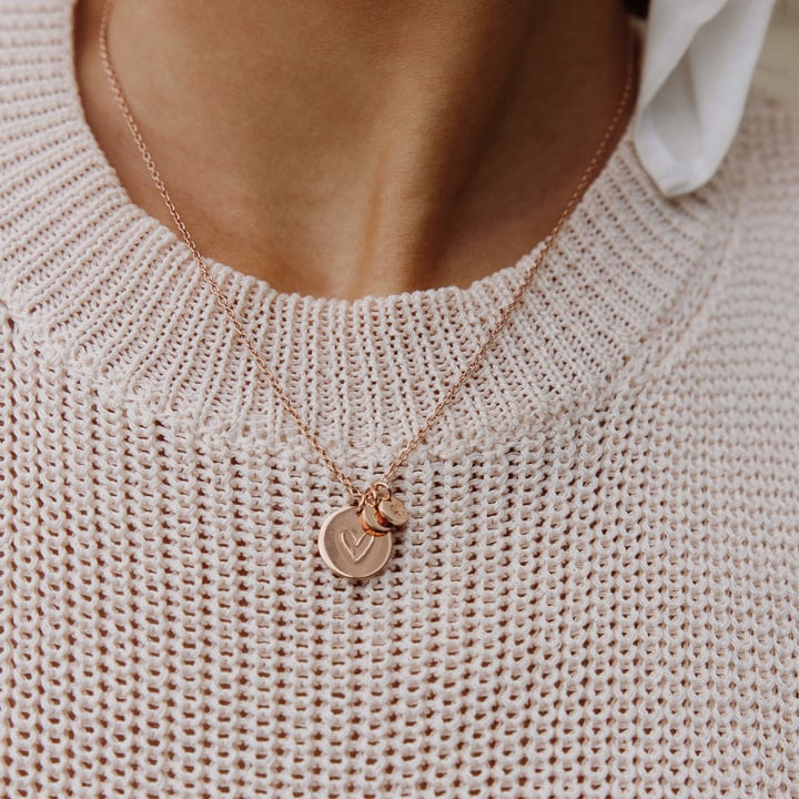 Personalised Kindred Necklace with circle tags in Sterling Silver