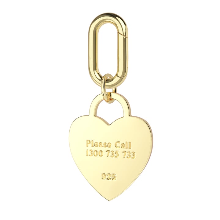 Personalised Heart Brass Pet Name Tag
