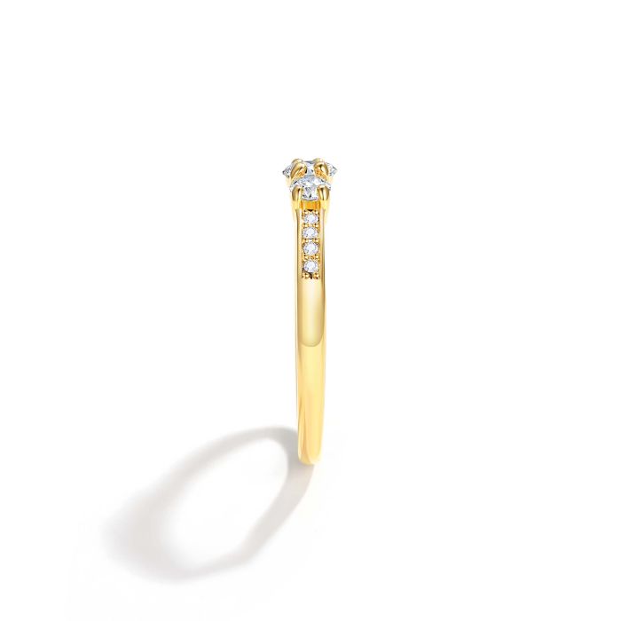Attract Trilogy Brilliance Ring with Clear Cubic Zirconia Gold Plated
