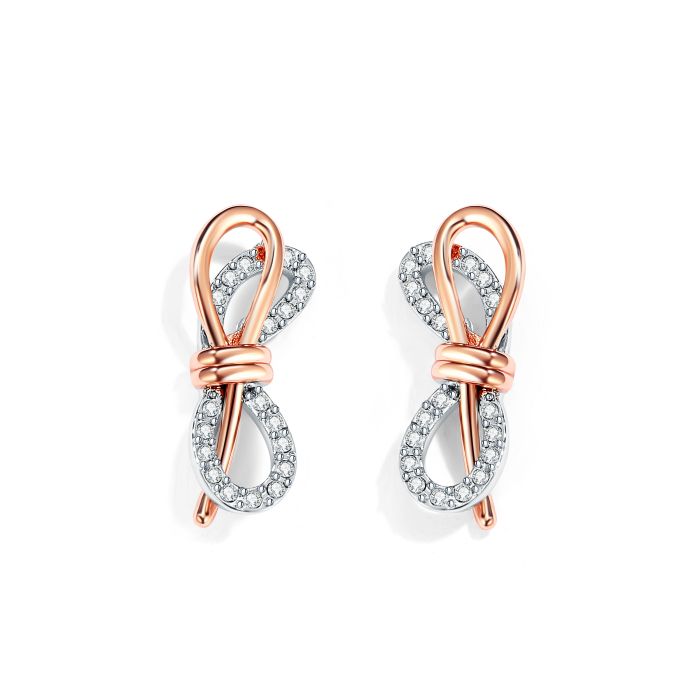 Wonderbow Dualtone Earrings with Swarovski Crystals